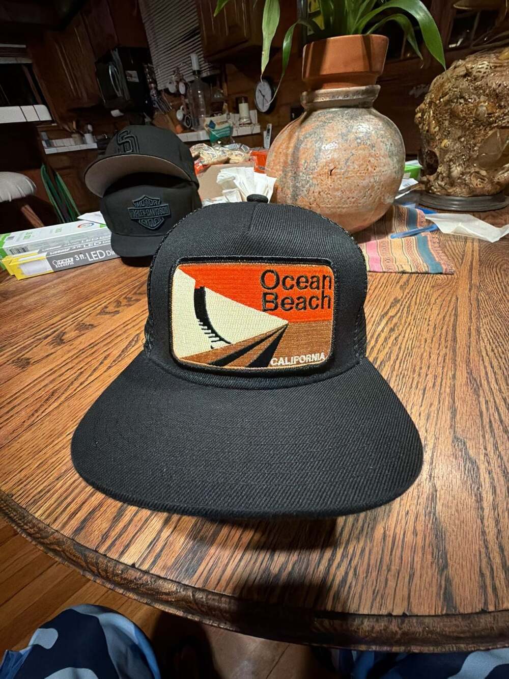 Bart Bridge Ocean Beach California Patch Black Trucker Hat
